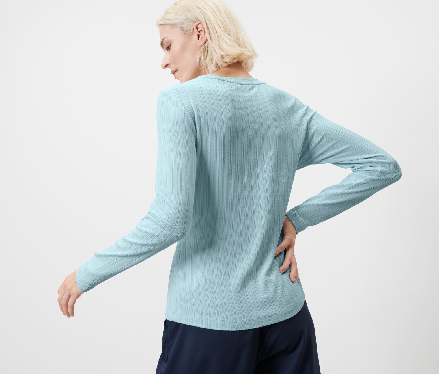 Thumbnail - Tchibo - Langarmshirt - Damen - Gr. M - hellblau