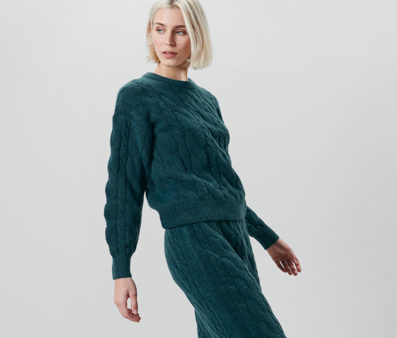 Thumbnail - Tchibo - Strickpullover - Damen - Gr. S - petrol