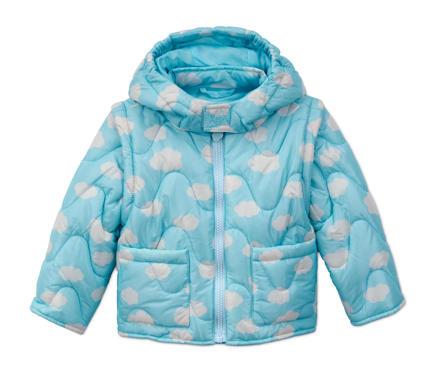 Thumbnail - Tchibo - Steppjacke aus recyceltem Material - Herren - Gr. 98/104 - hellblau/print