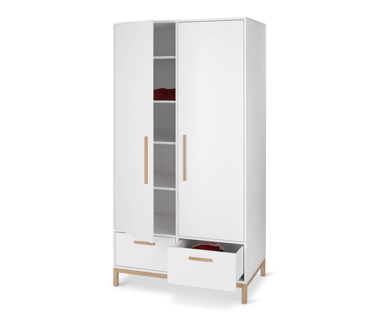 Thumbnail - Tchibo - Kleiderschrank »Eklund« mit Schubladen - 100x60x190cm - braun - Holz / Metall / Eichenholz