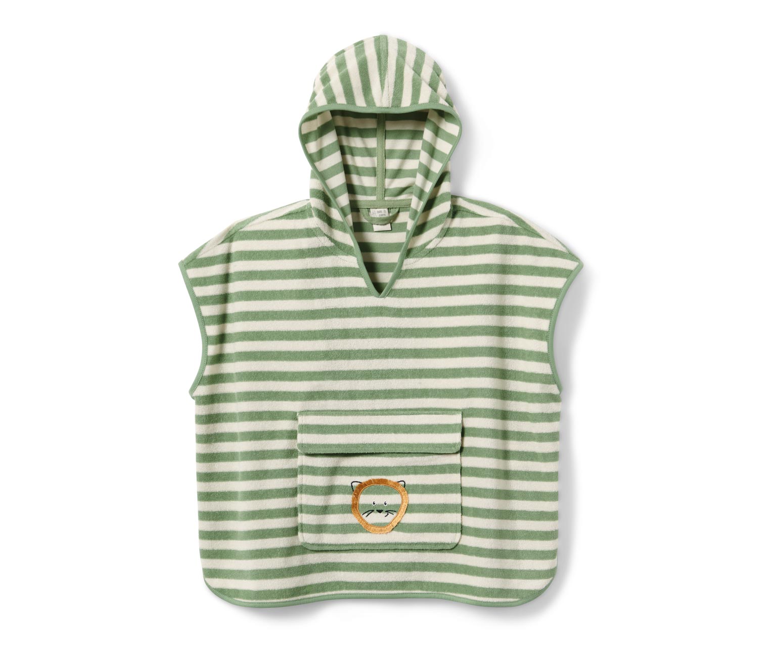 Thumbnail - Tchibo - Baby- und Kleinkind-Frottierponcho - Gr. 122/128 - beige/gestreift