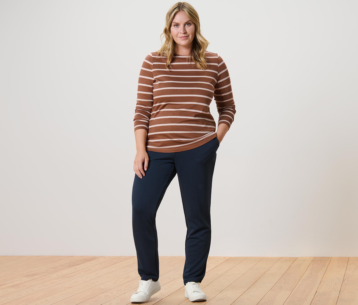 Thumbnail - Tchibo - Gestreiftes Langarmshirt - Damen - Gr. S - weiß/gestreift