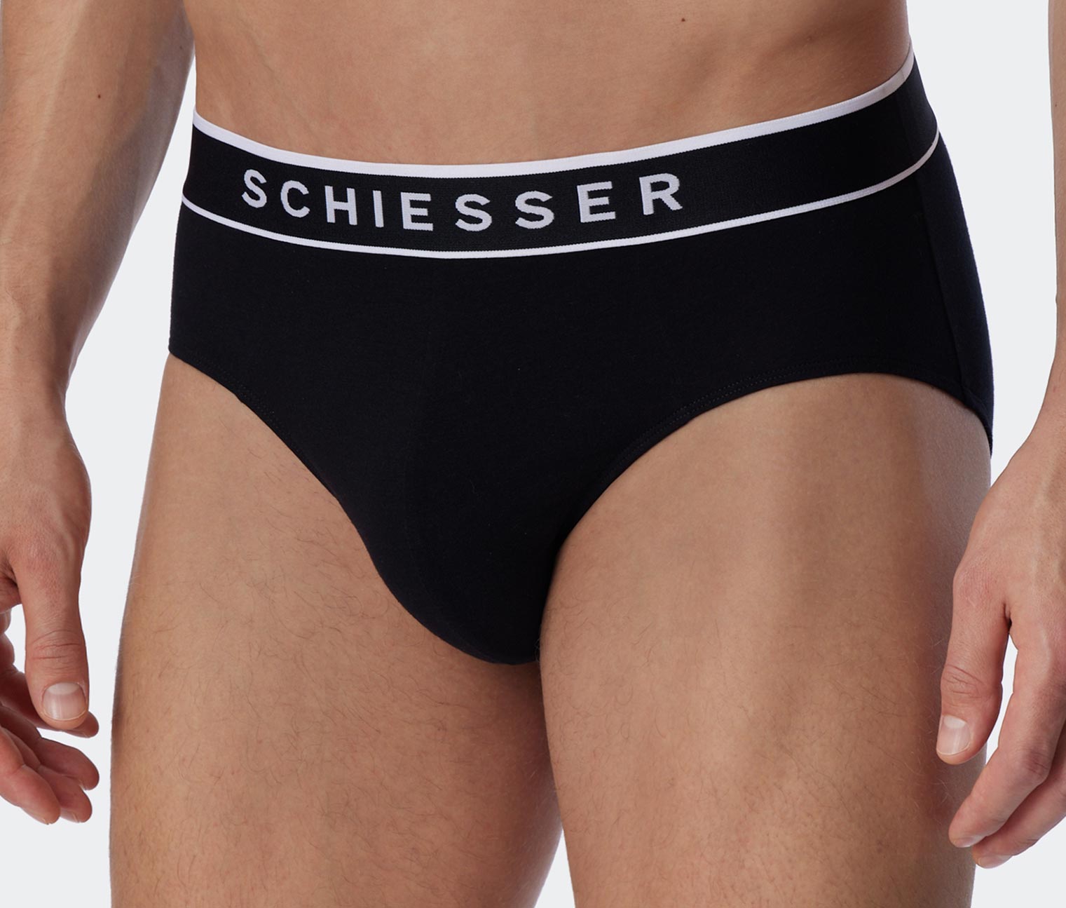 Thumbnail - 3 Schiesser Rio-Slips mit Bio-Baumwolle - Herren - Gr. L/6 - schwarz