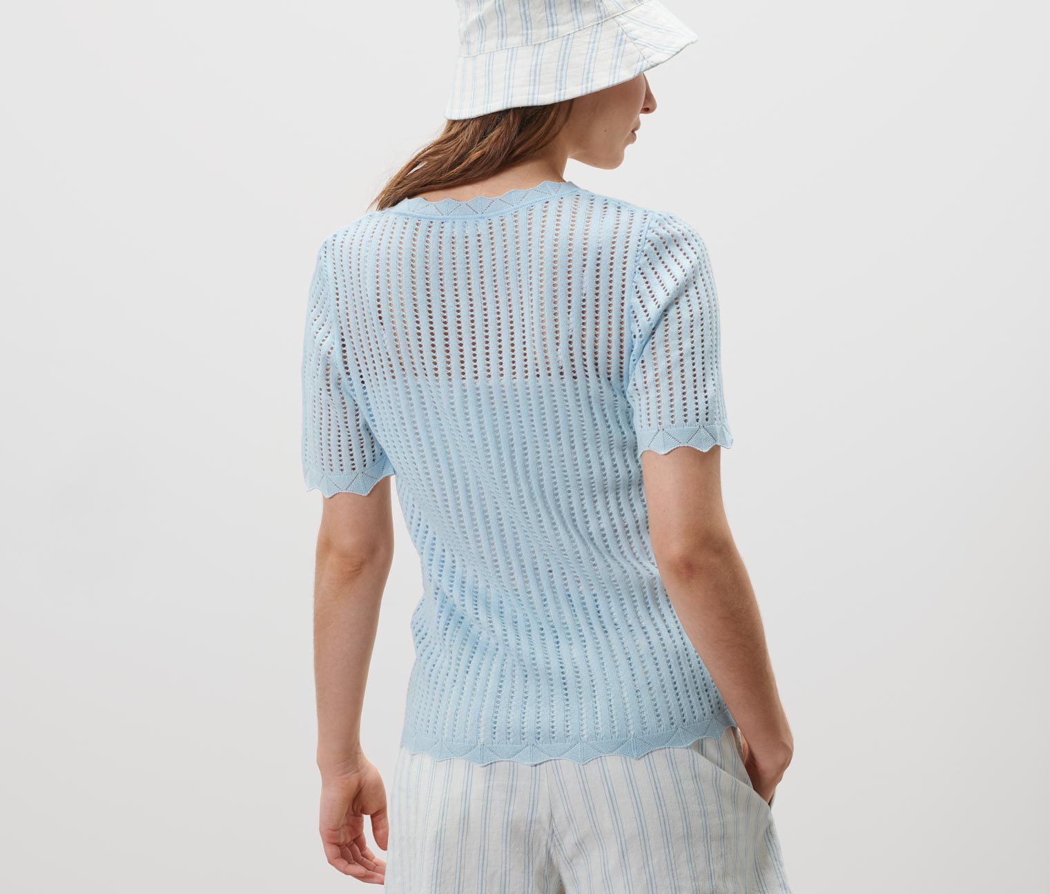 Thumbnail - Tchibo - Strick-Shirt - Damen - Gr. XS - hellblau