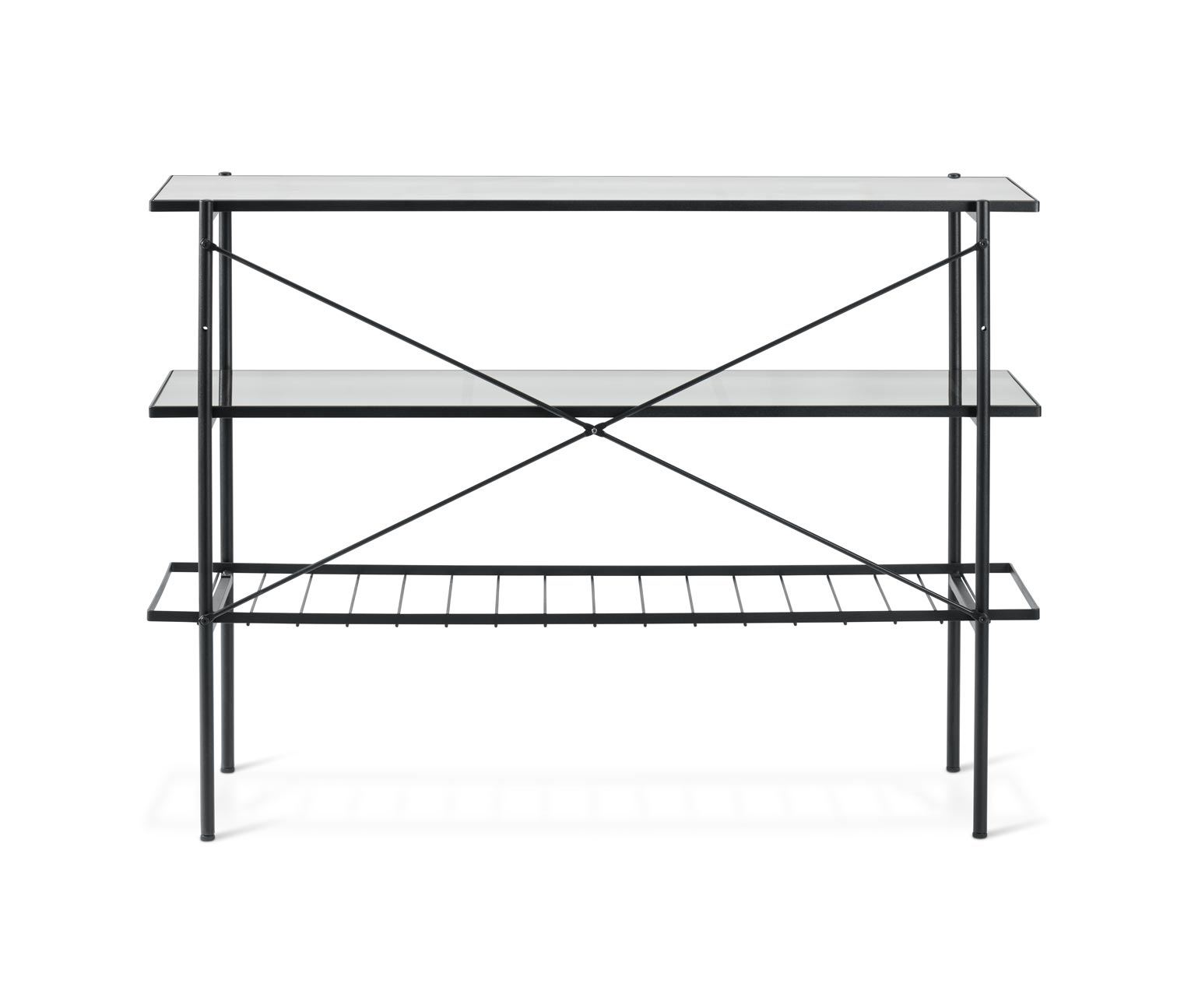 Thumbnail - Tchibo - Konsole - 120x39,5x85cm - schwarz - Stahl / Glas / Glas