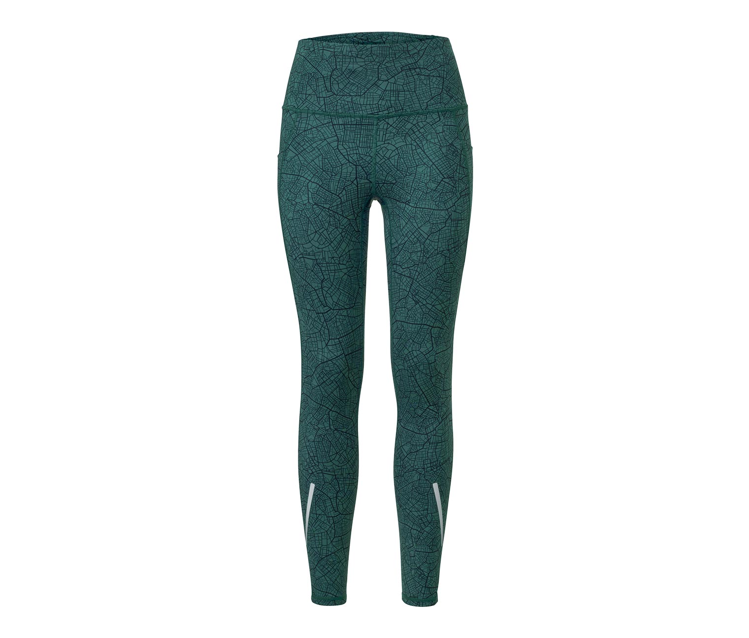 Thumbnail - Tchibo - Sporttight - Damen - Gr. M - dunkelgrün/print