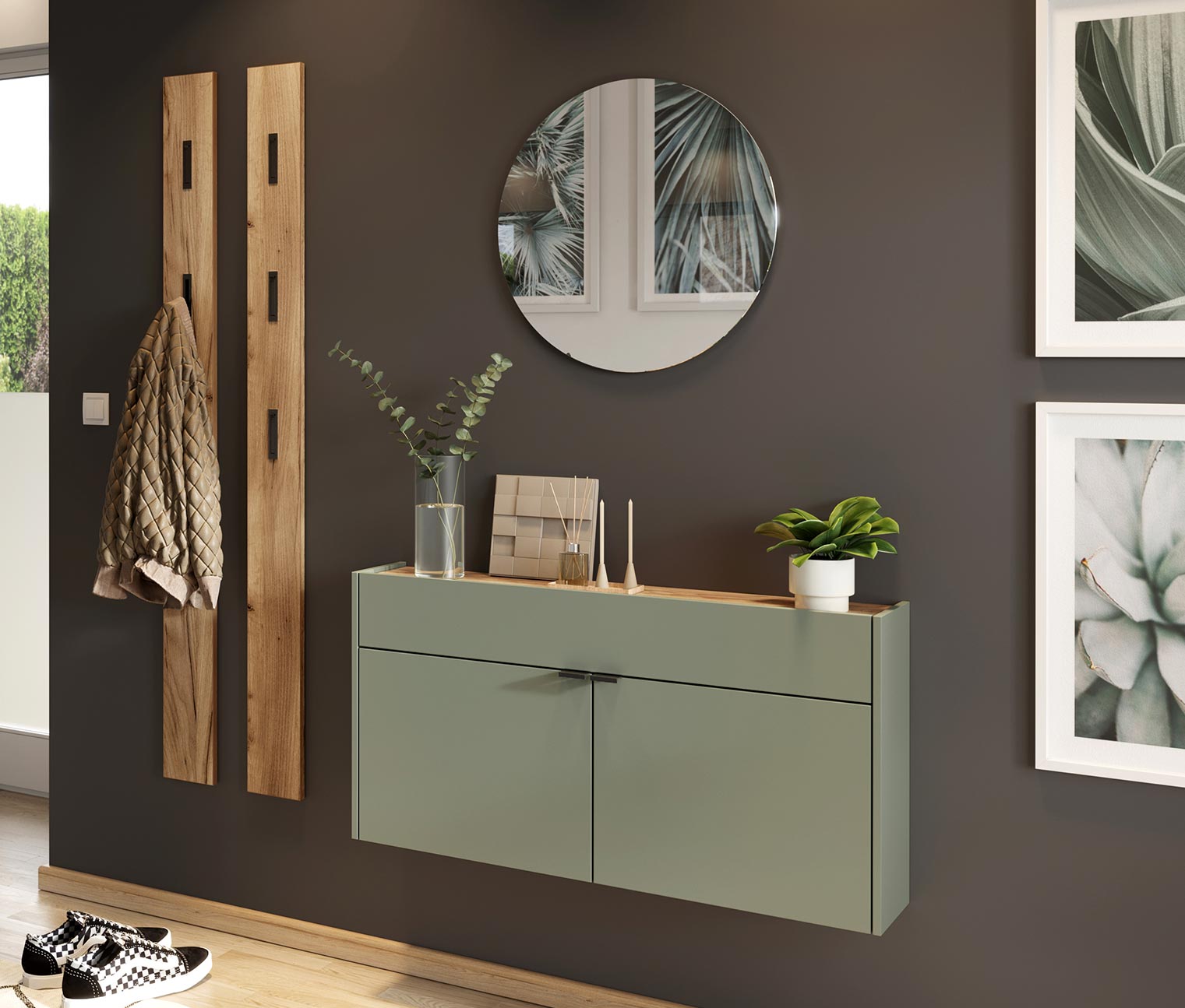 Thumbnail - Tchibo - Spiegel »Ameca« - 75x74x6,5cm - grau - Glas / Holz