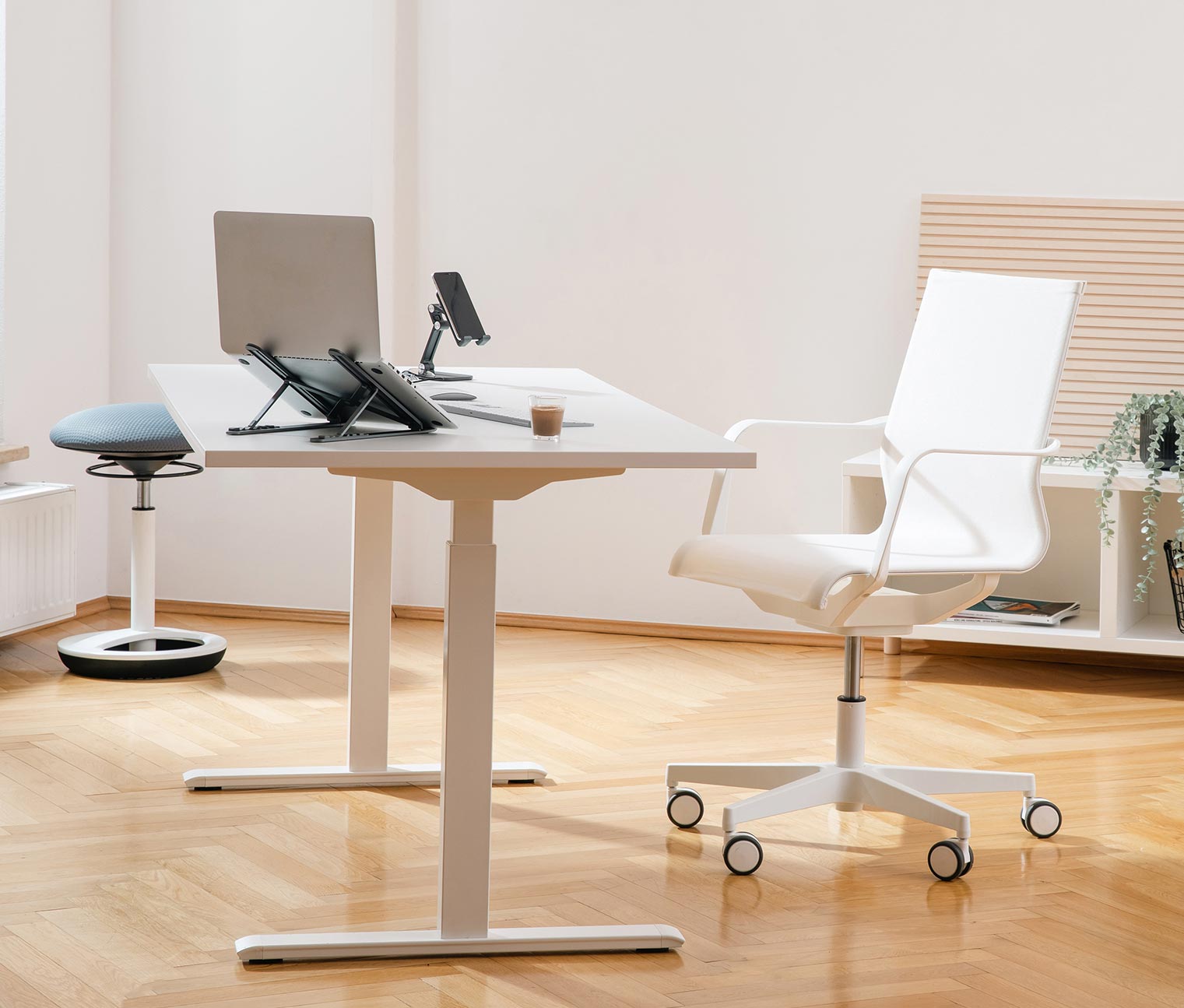 Thumbnail - Topstar Bürostuhl »Sitness Life 40« - 57x62x84cm - weiß - Polyester / Stahl / Kunststoff