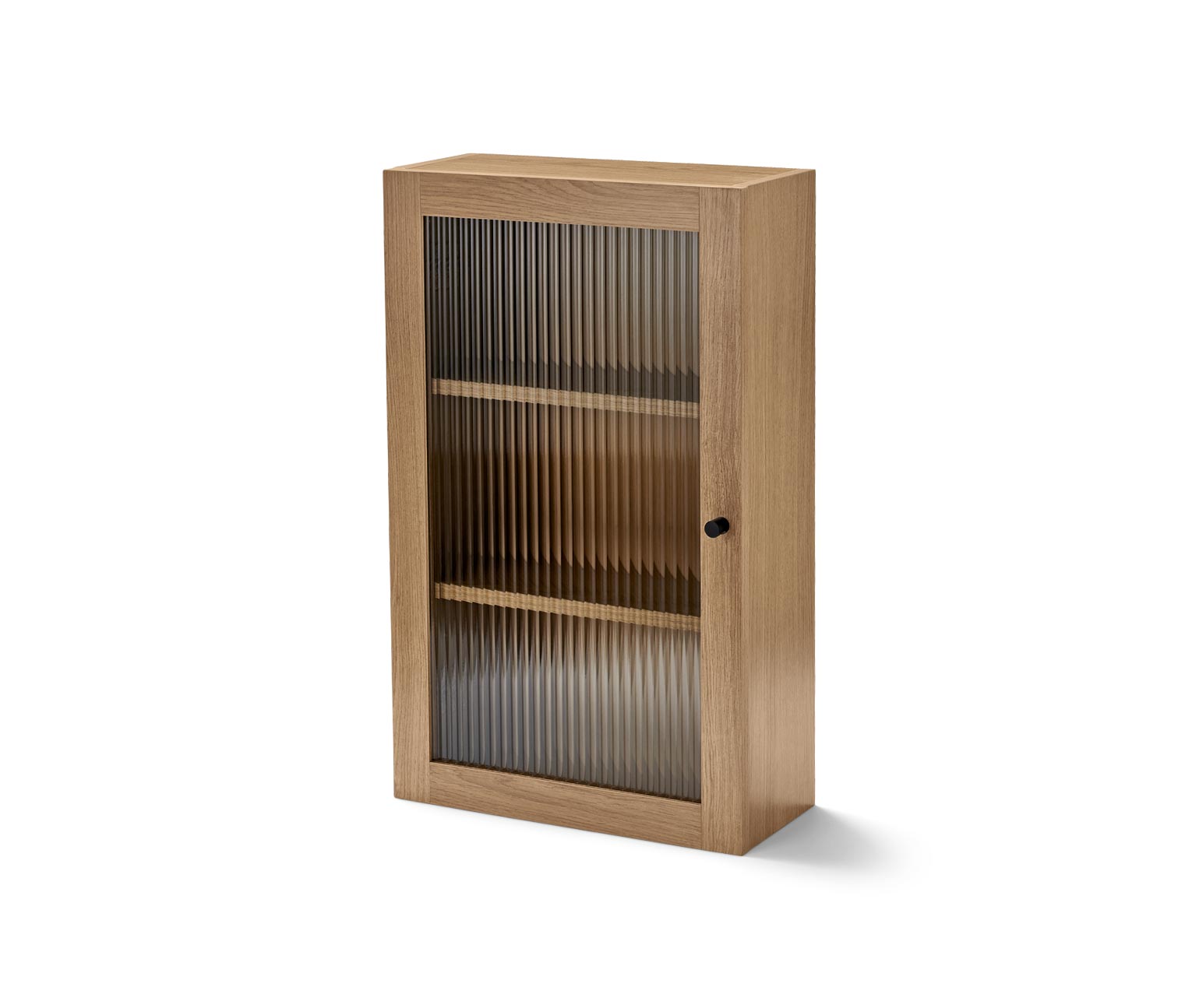 Thumbnail - Tchibo - Wandschrank mit Riffelglastür - 38x16,5x62,5cm - braun - Glas / Glas