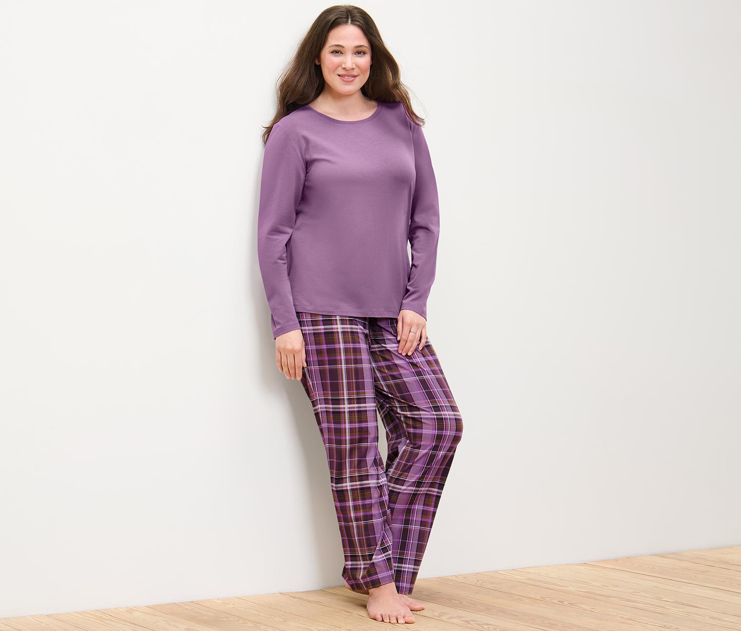 Thumbnail - Tchibo - Pyjama - Damen - Gr. S - dunkellila