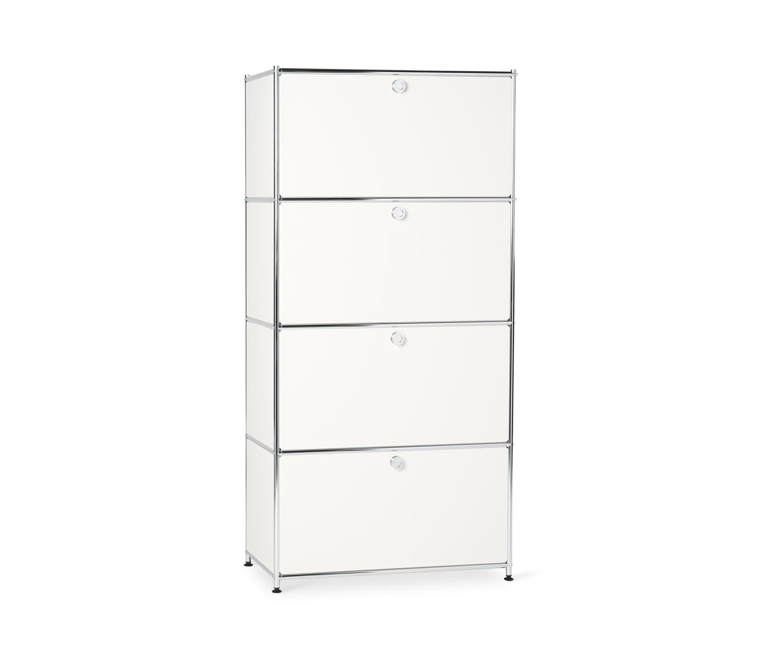 Thumbnail - Tchibo - Highboard Metall »Cn3« mit 4 Klappenfächern - 77x40x158,5cm - chrom - Stahl / Aluminium / Kunststoff