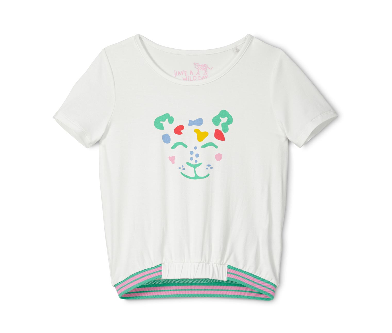 Thumbnail - Tchibo - T-Shirt in Schlupfform - Mädchen - Gr. 110/116 - beige/print