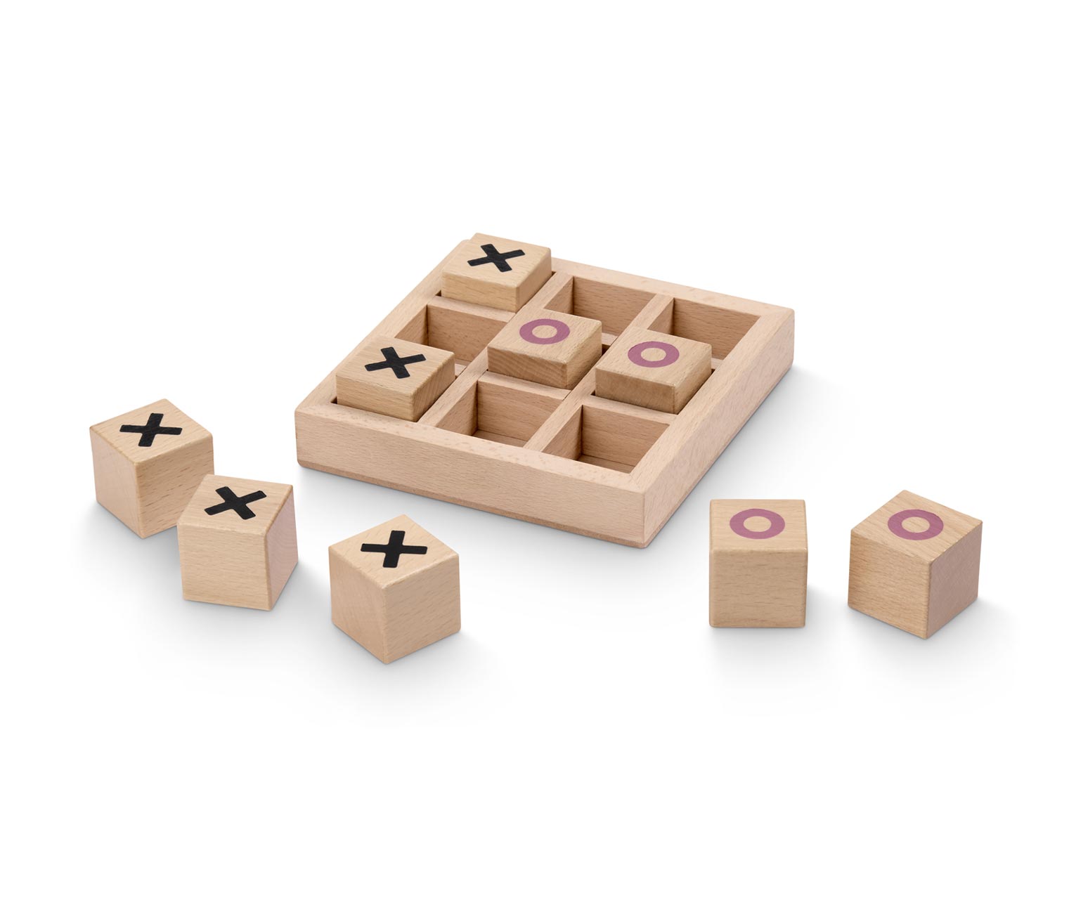 Tic Tac Toe Spiel Holz Drei Gewinnt handgemacht 4101 Seeschach