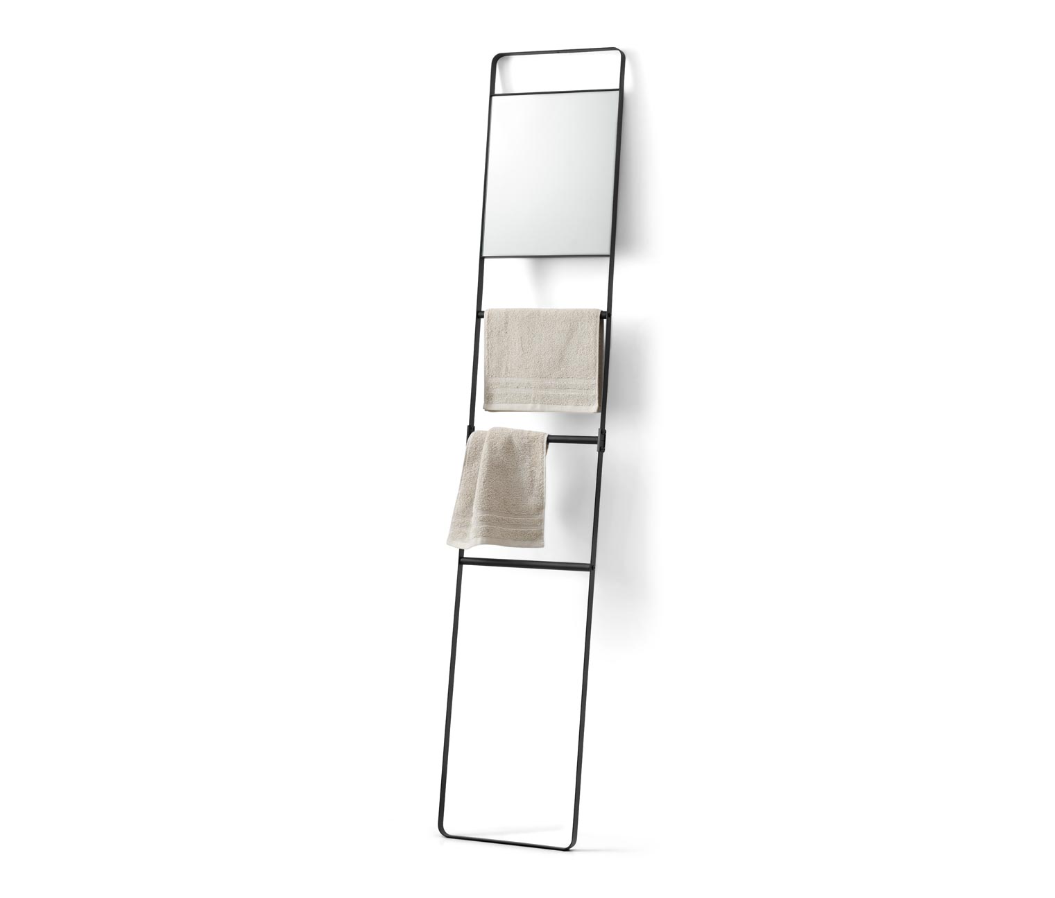Thumbnail - Tchibo - Handtuchleiter mit Spiegel - 35x2,5x190cm - schwarz - Stahl / Glas / Edelstahl