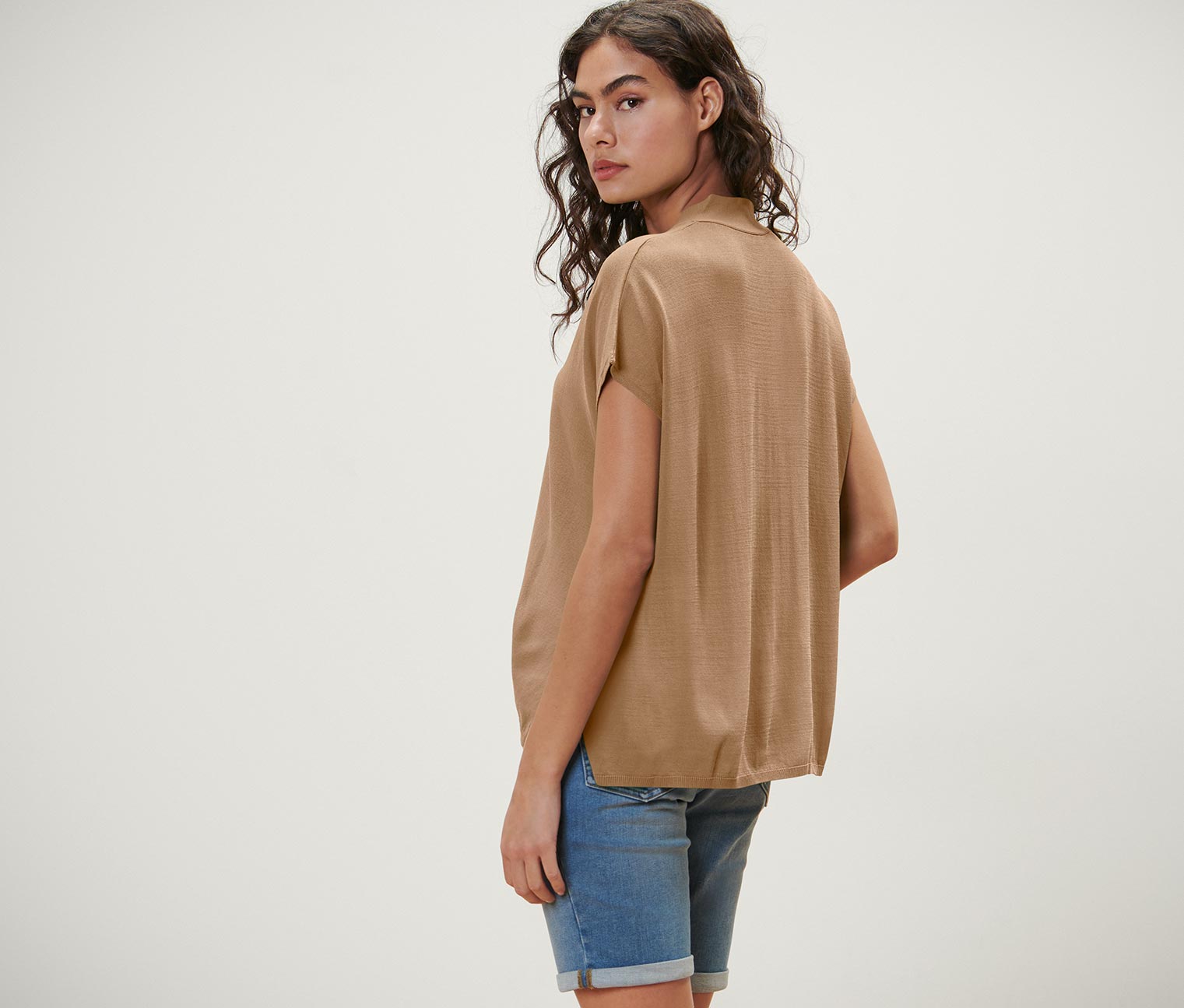 Thumbnail - Tchibo - Kurzärmliger Cardigan - Damen - Gr. S - beige