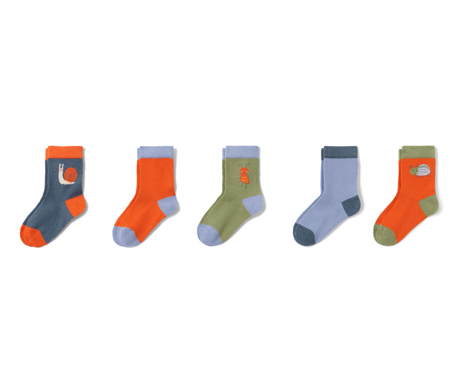 Thumbnail - Tchibo - 5 Paar Kinder-Socken - Herren - Gr. 23-26 - dunkelblau/jacquard