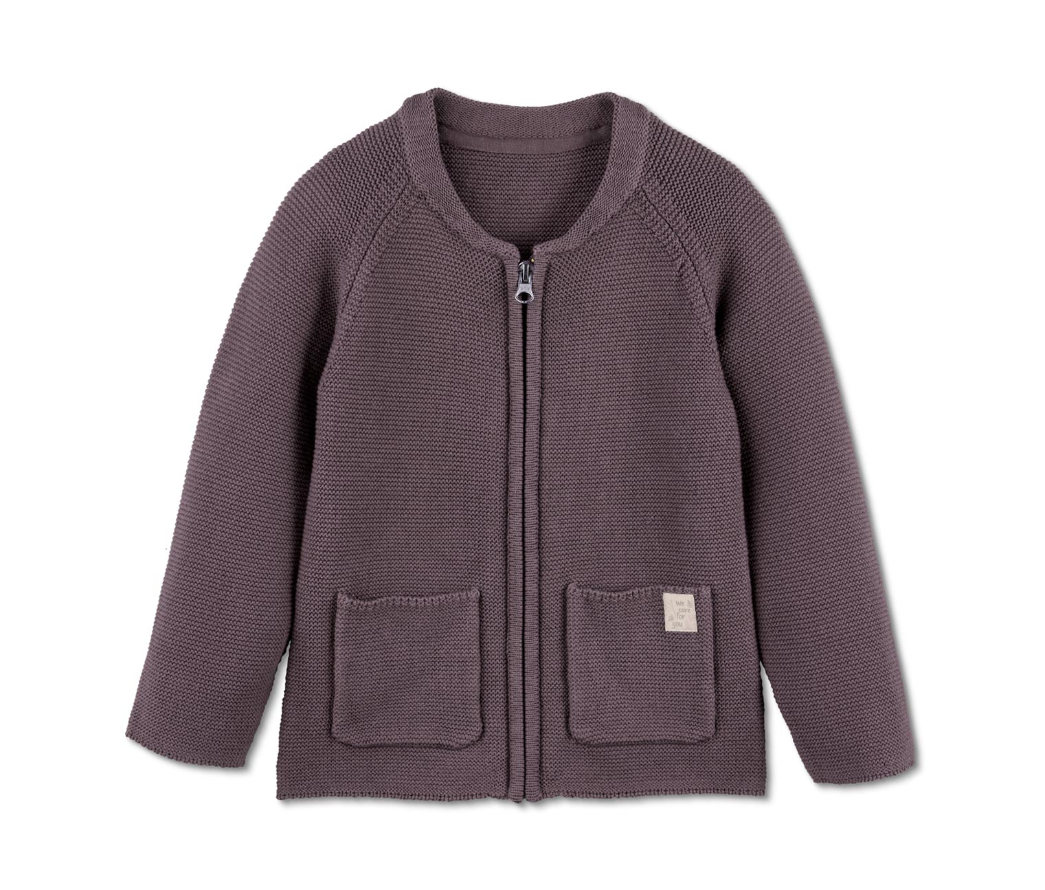 Thumbnail - Tchibo - Baumwoll-Strickjacke - Baby - Gr. 62/68 - dunkellila