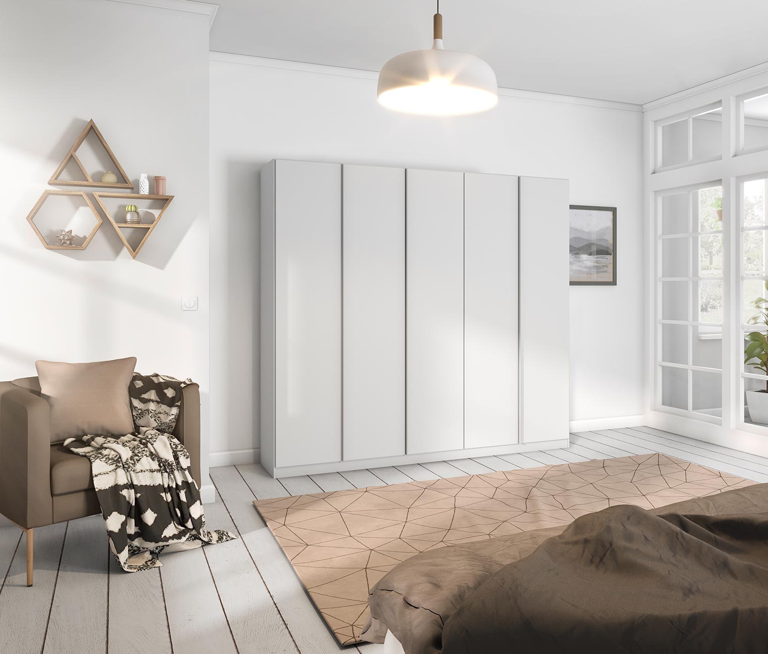 Thumbnail - rauch Schrank »Monostar« - 226x54x210cm - grau - Holz / Holz