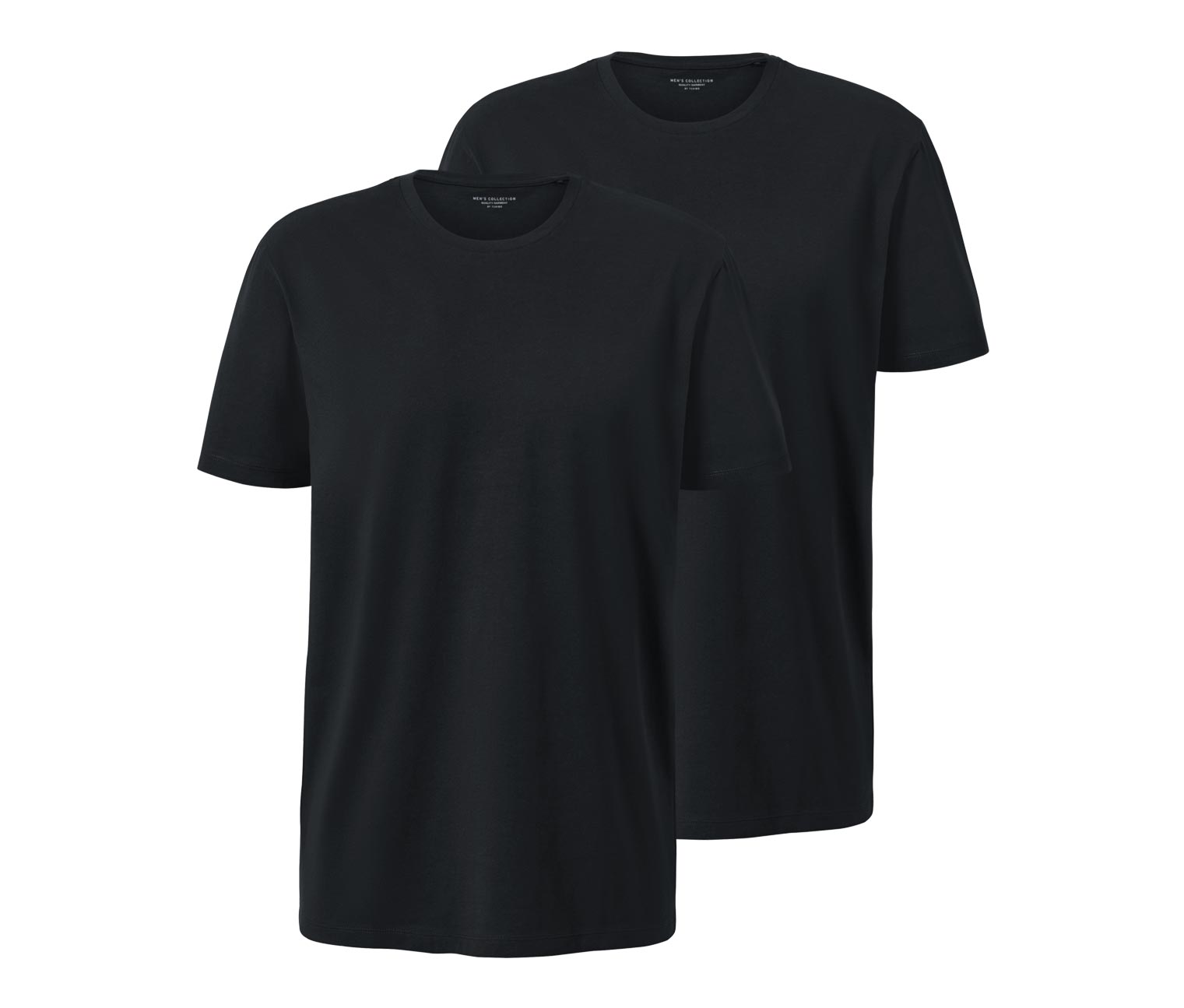 Thumbnail - Tchibo - 2 T-Shirts mit Rundhalsausschnitt - Herren - Gr. S - schwarz