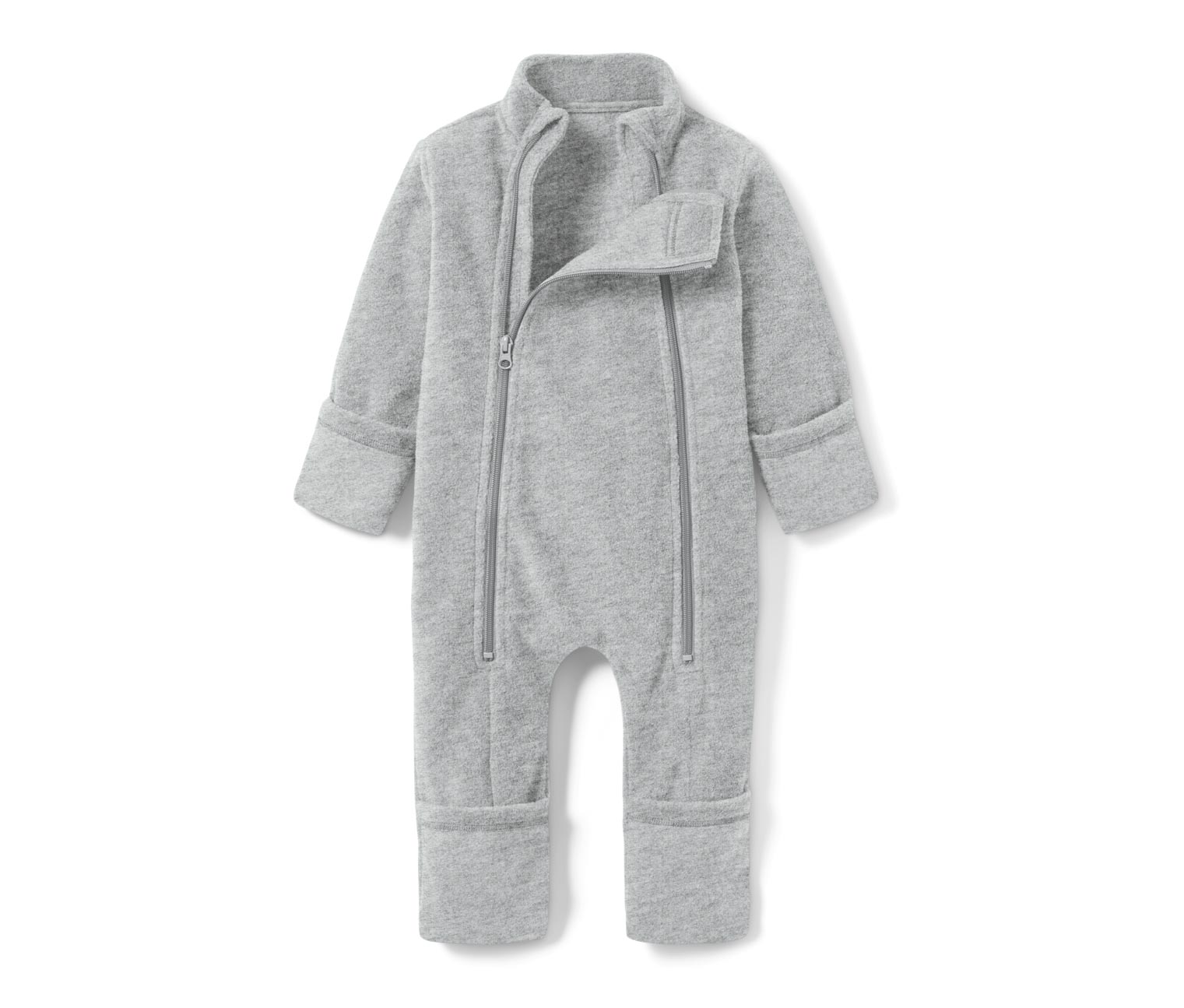 Thumbnail - Tchibo - Baby-Fleece-Einteiler - Baby - Gr. 62/68 - grau