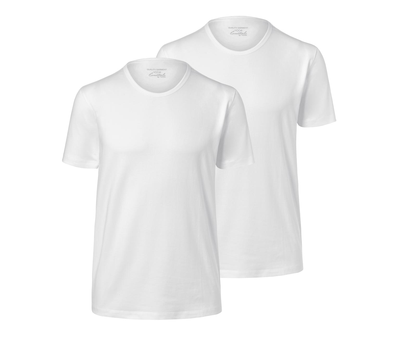 Thumbnail - Tchibo - 2 Jersey-Halbarm-Unterhemden - Herren - Gr. S/4 - weiß