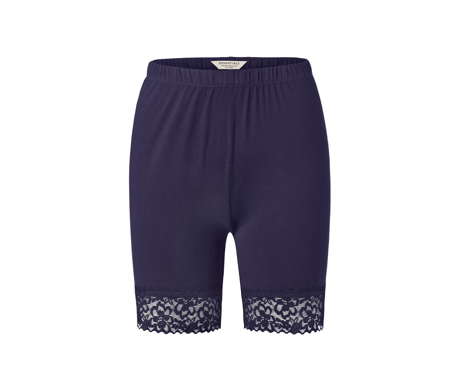 Thumbnail - Tchibo - Radlershorts mit Spitzenborte - Damen - Gr. S - dunkelblau