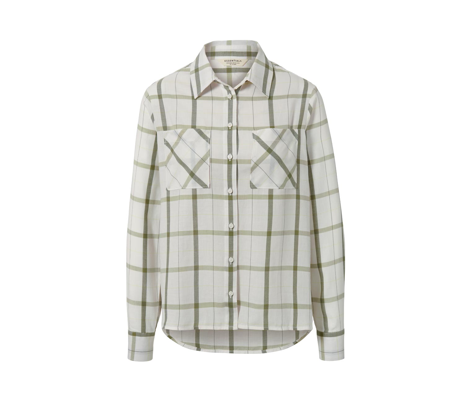 Thumbnail - Tchibo - Karierte Bluse aus Baumwoll-Flanell - Damen - Gr. 36 - weiß/kariert