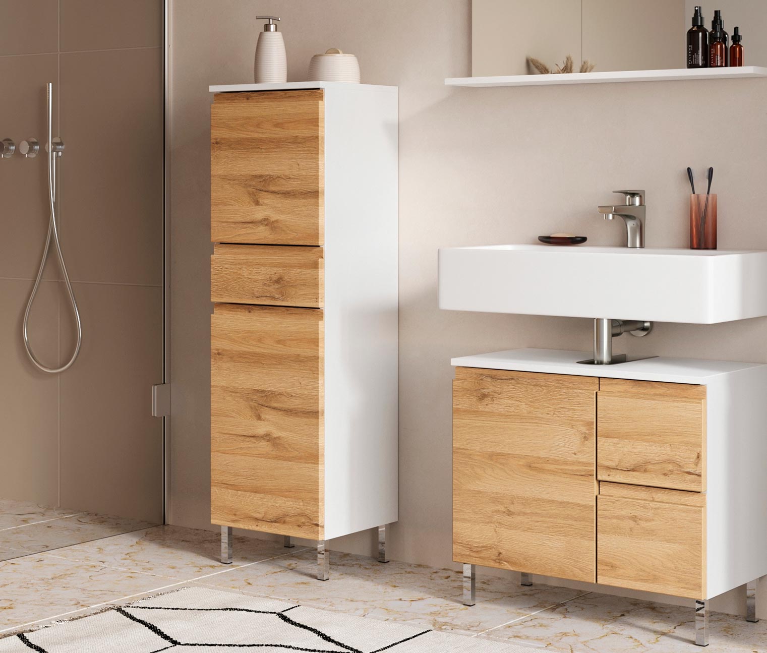 Thumbnail - Tchibo - Schrank »Torrance« - 34x34x120cm - braun - Holz / Holz