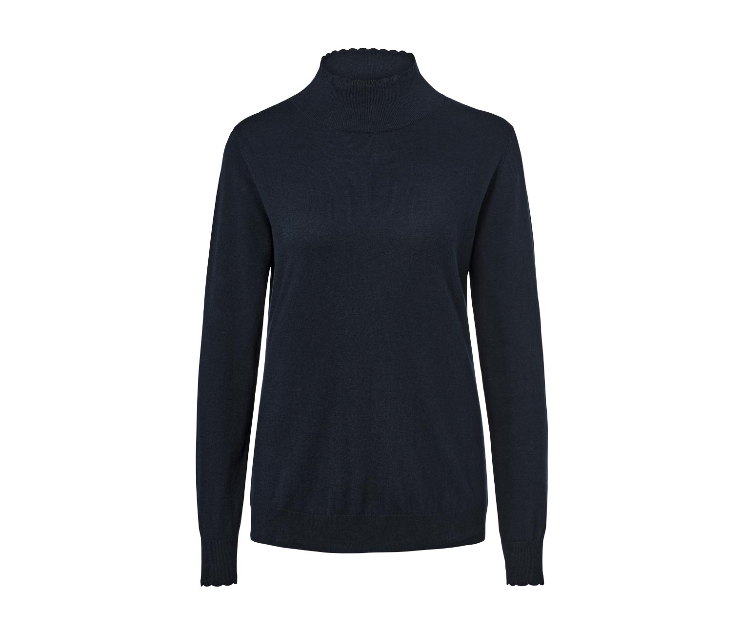 Thumbnail - Tchibo - Strickpullover mit Stehkragen - Damen - Gr. L - dunkelblau