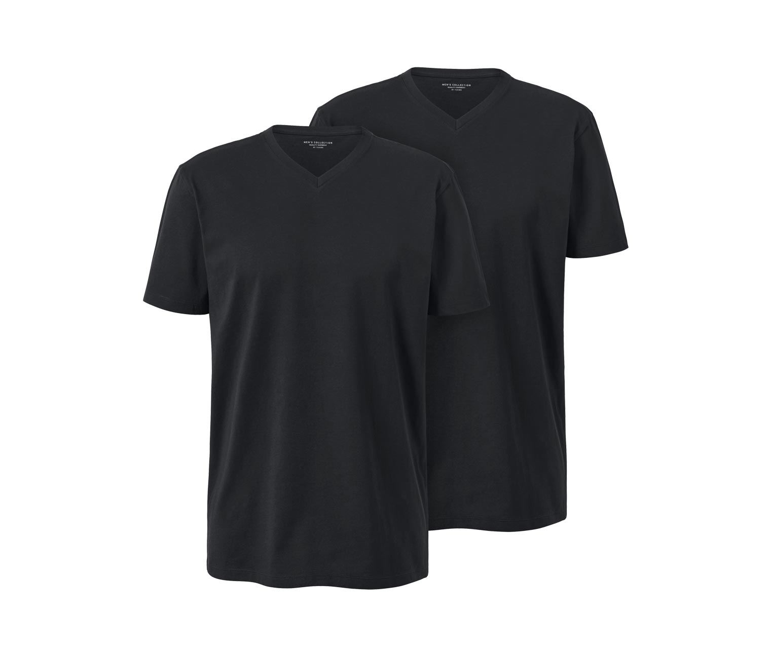 Thumbnail - Tchibo - 2 T-Shirts mit V-Ausschnitt - Herren - Gr. XL - schwarz