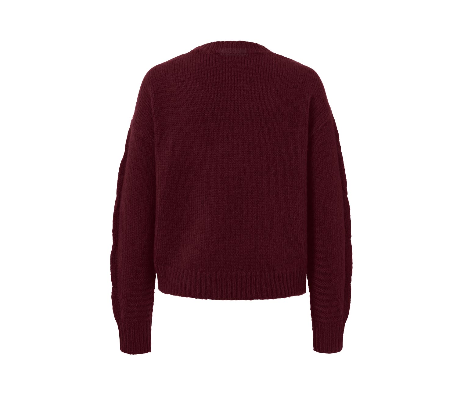 Thumbnail - Tchibo - Strickjacke mit Zopfmuster - Damen - Gr. M - dunkelrot