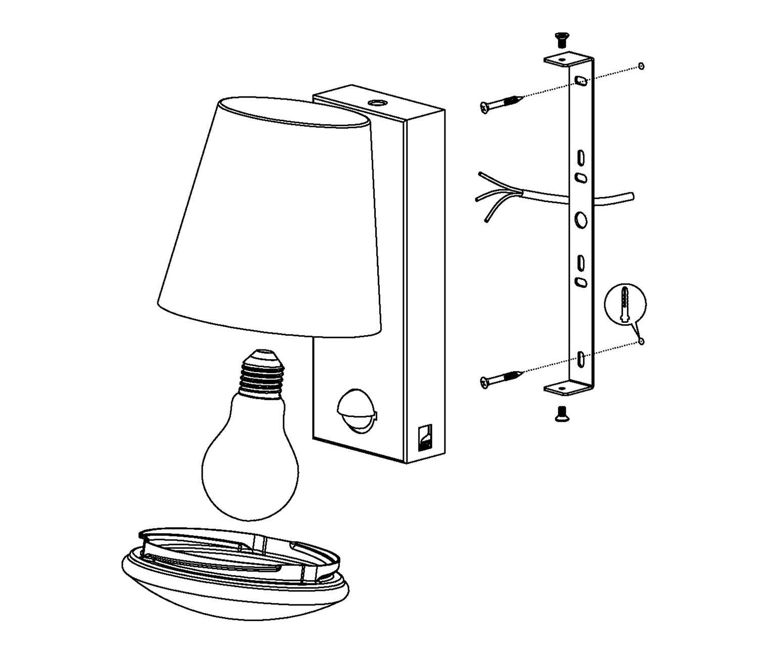 Thumbnail - Eglo Outdoor-Wandleuchte »Caldiero« - 14x18,5x24cm - silber - Edelstahl / Kunststoff
