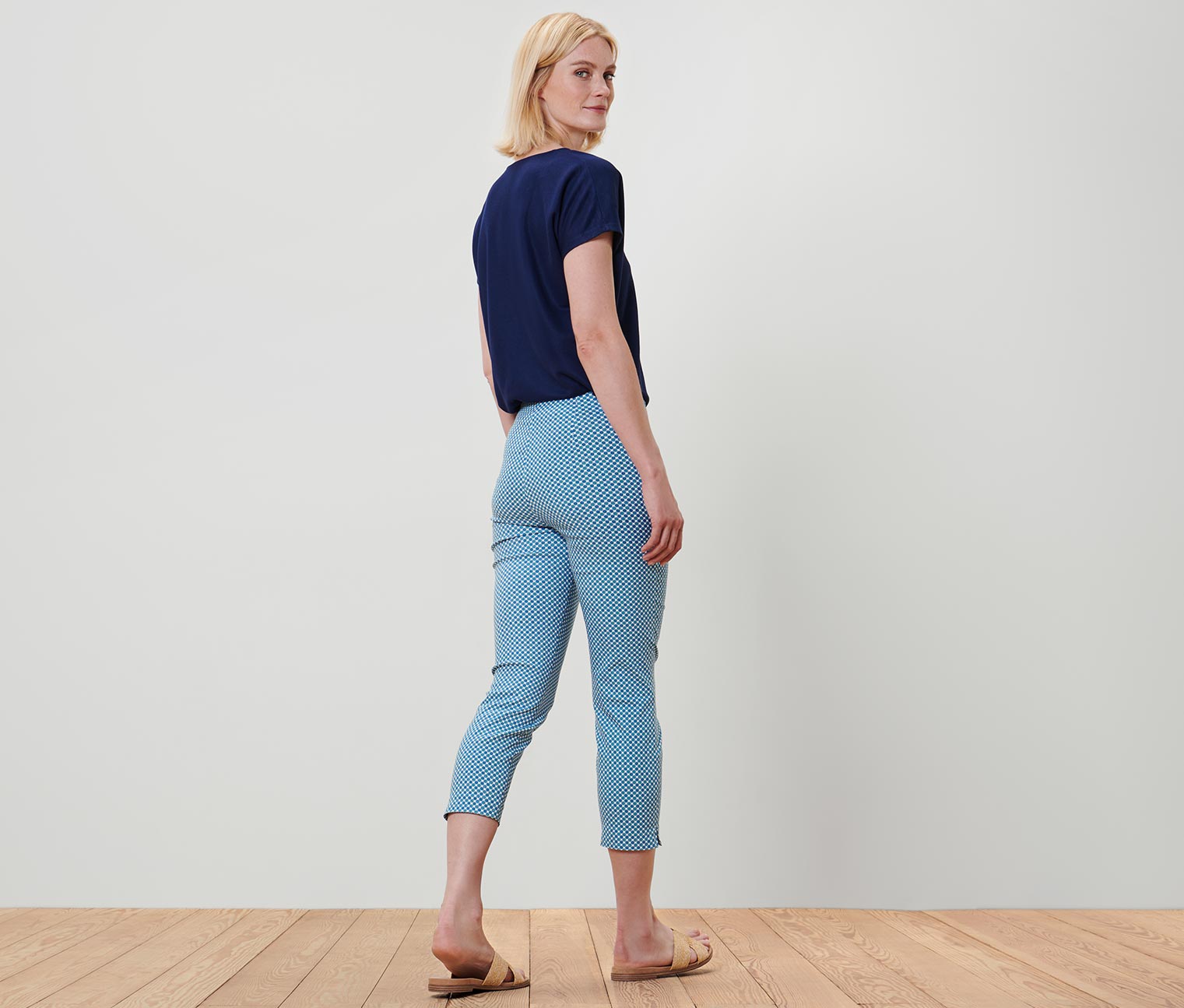 Thumbnail - Tchibo - 7/8-Stretchhose - Damen - Gr. 42 - weiß/print