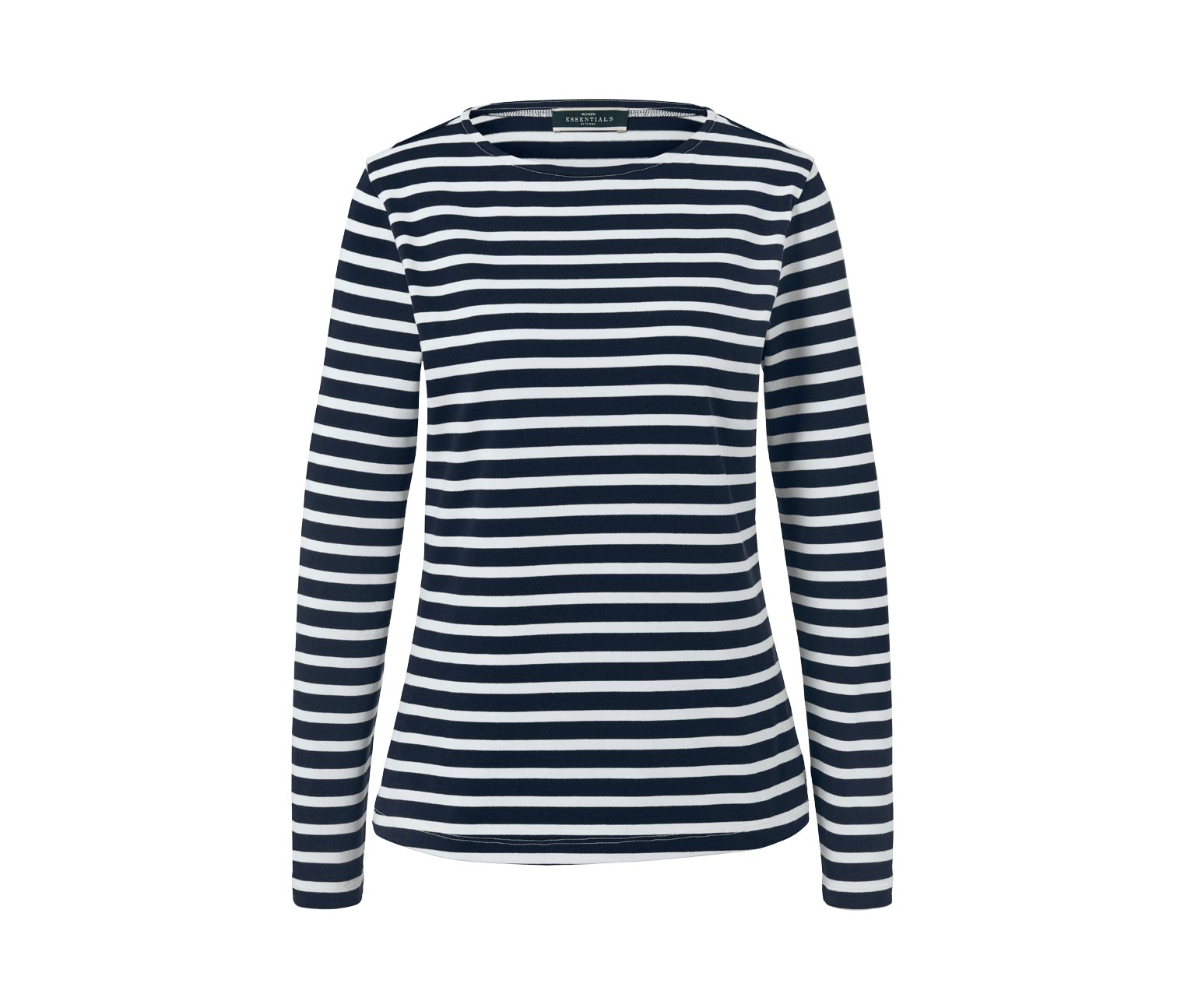 Thumbnail - Tchibo - Gestreiftes Langarmshirt - Damen - Gr. S - weiß/gestreift
