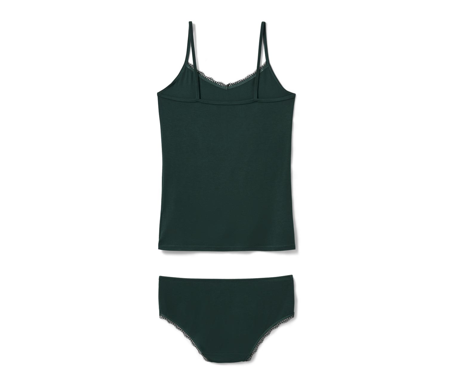 Thumbnail - Tchibo - Hemdchen-Slip-Set - Damen - Gr. L - dunkelgrün