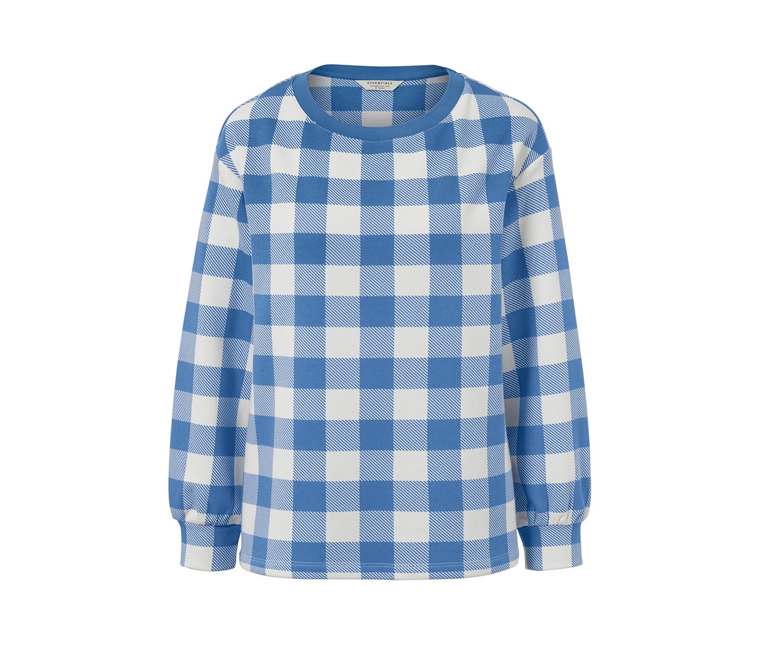 Thumbnail - Tchibo - Kariertes Sweatshirt - Damen - Gr. L - creme/kariert