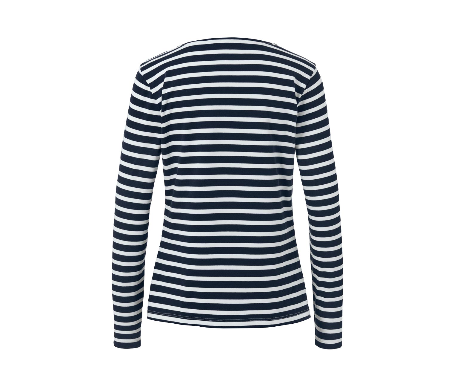 Thumbnail - Tchibo - Gestreiftes Langarmshirt - Damen - Gr. S - dunkelblau/gestreift