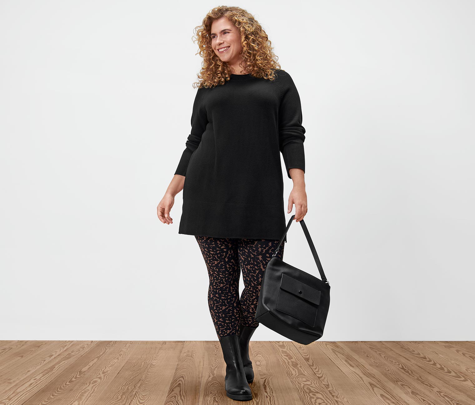 Thumbnail - Tchibo - Bedruckte Leggings - Damen - Gr. S - schwarz/print