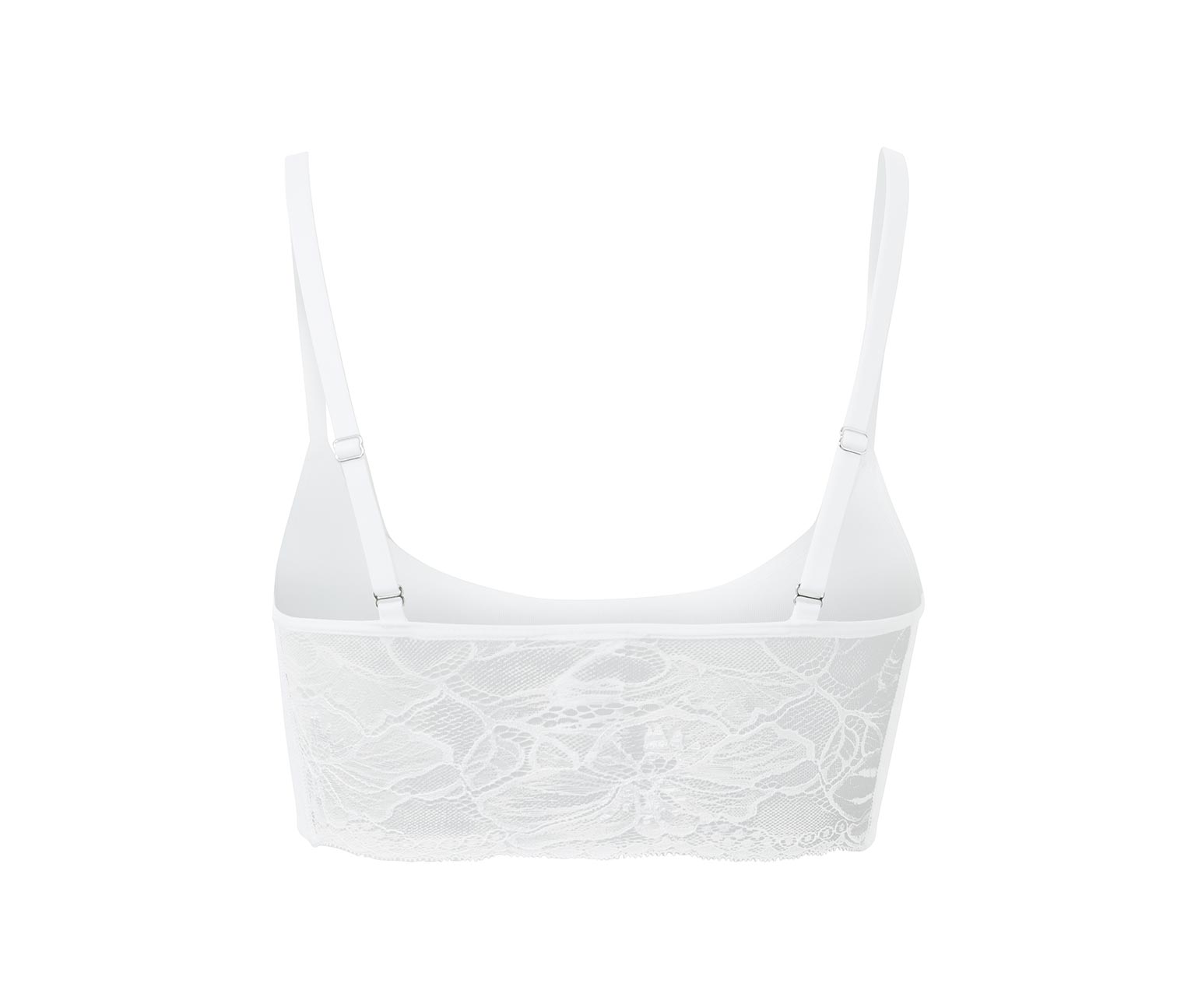 Thumbnail - Tchibo - Seamless-Bustier mit Spitze - Damen - Gr. L - weiß