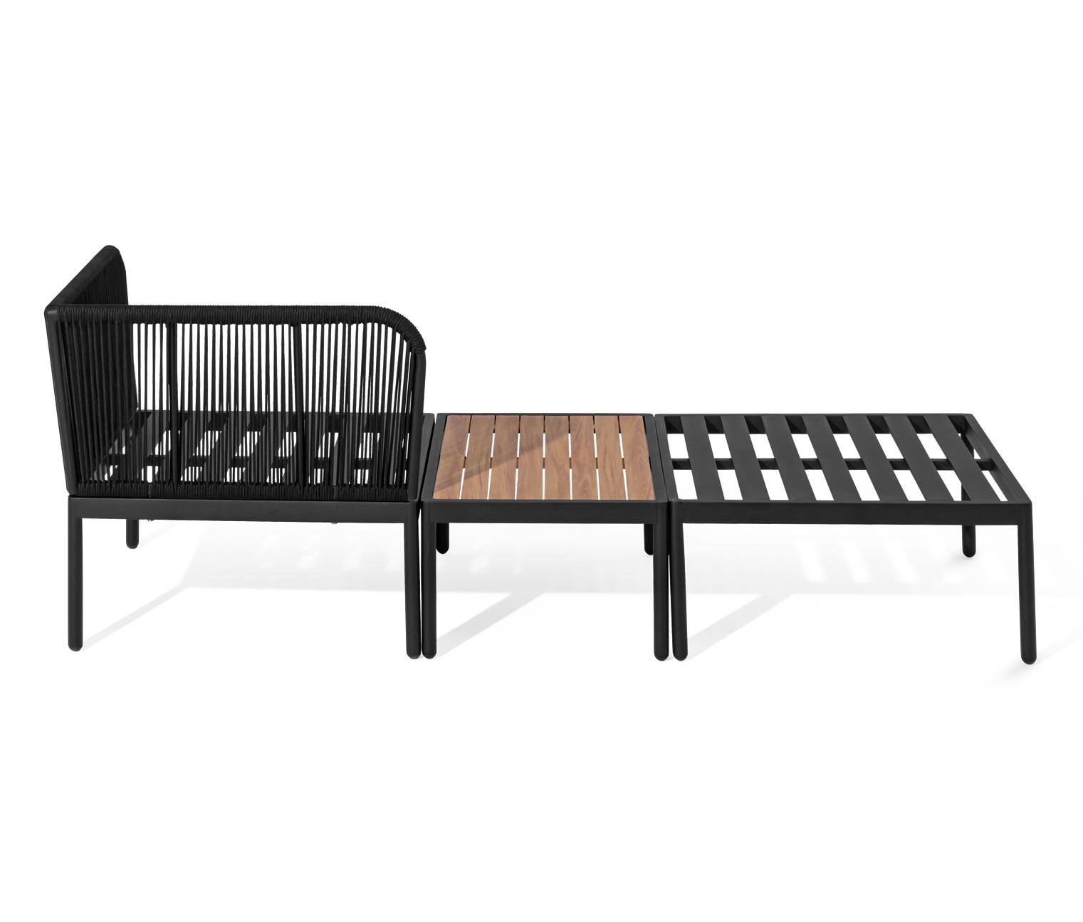 Thumbnail - Tchibo - Modulare Lounge mit Textilgeflecht - 142x74x76cm - anthrazit - Aluminium / Polyester / Polyurethan