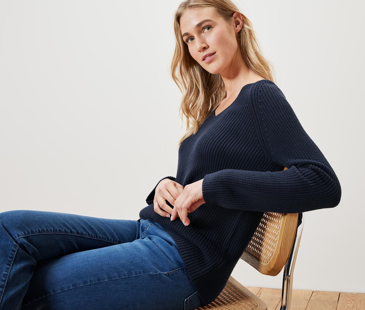 Thumbnail - Tchibo - Strickpullover - Damen - Gr. S - dunkelblau