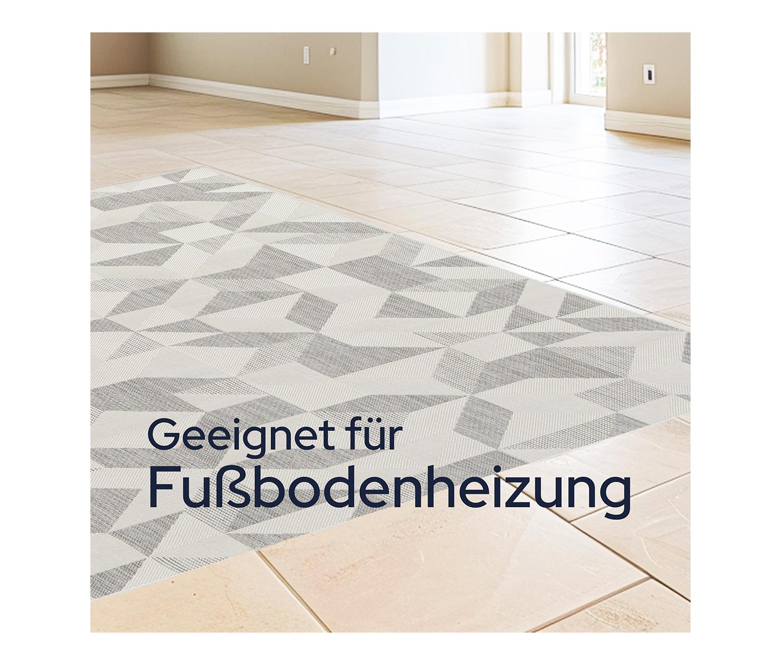 Thumbnail - Tchibo - Faltbarer Outdoor-Teppich im Mosaik-Design - beige