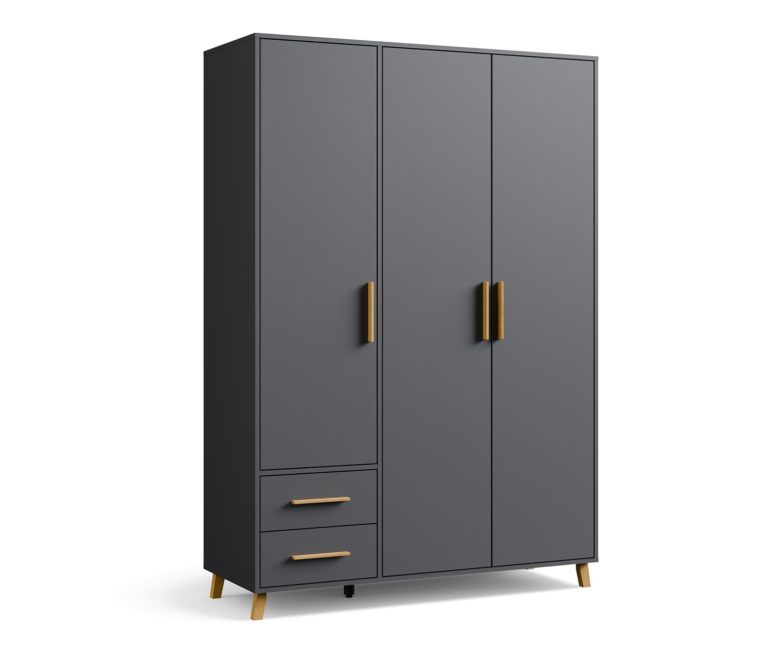 Thumbnail - rauch Drehtürenschrank »Shinjo« - 140x53x203cm - grau - Holz
