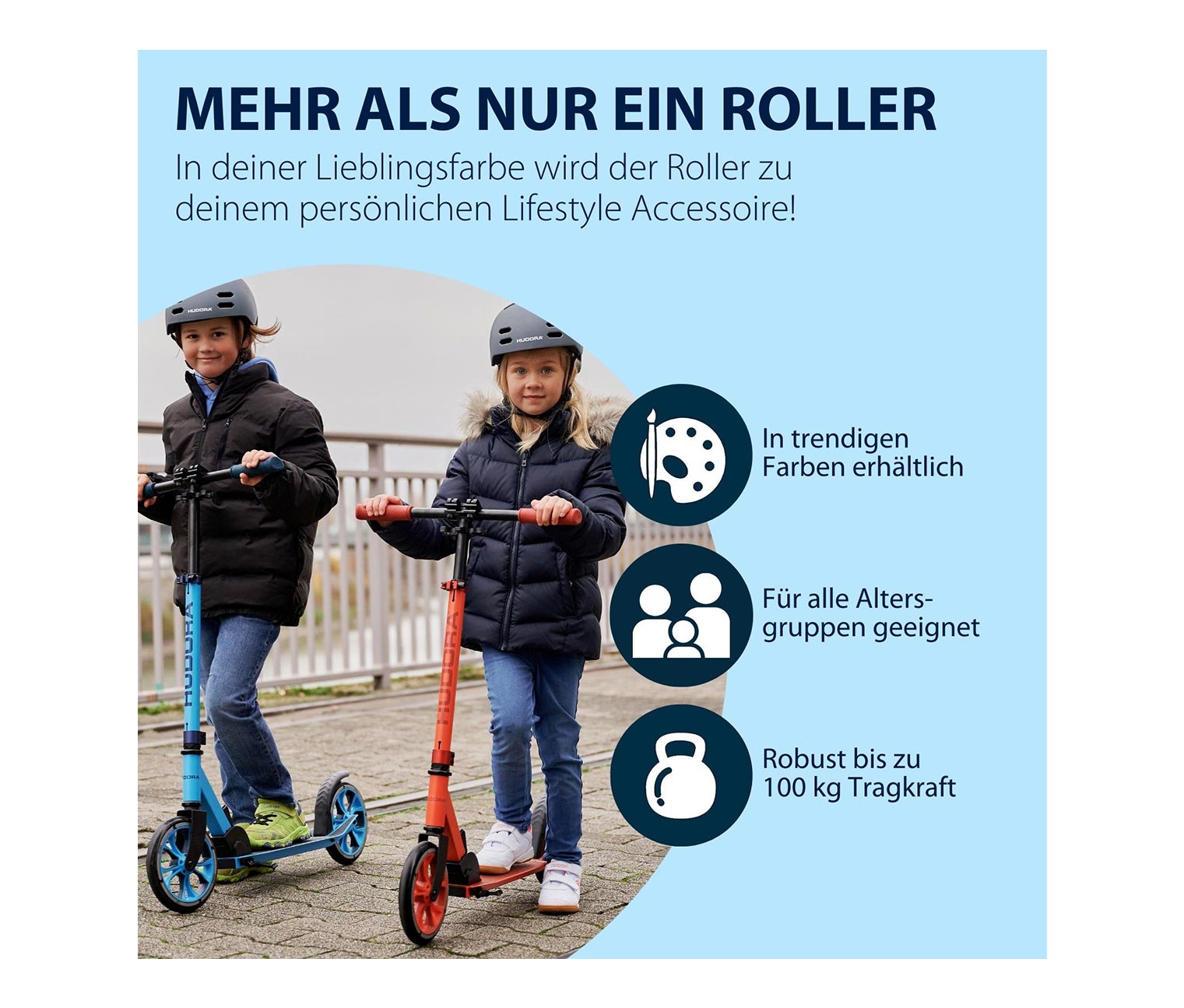 Thumbnail - Hudora Scooter »Up 200« - blau
