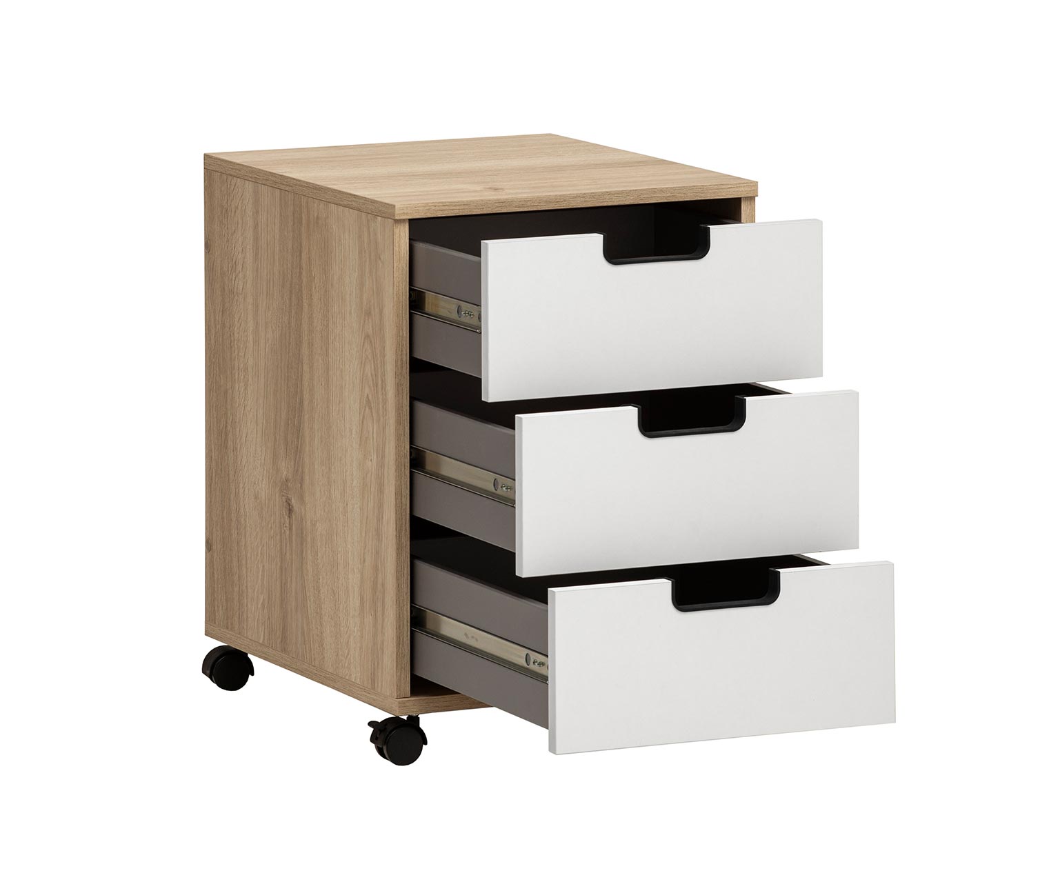 Thumbnail - Tchibo - Rollcontainer »Emmik« - 40x50x57cm - schwarz - Holz / Kunststoff / Metall