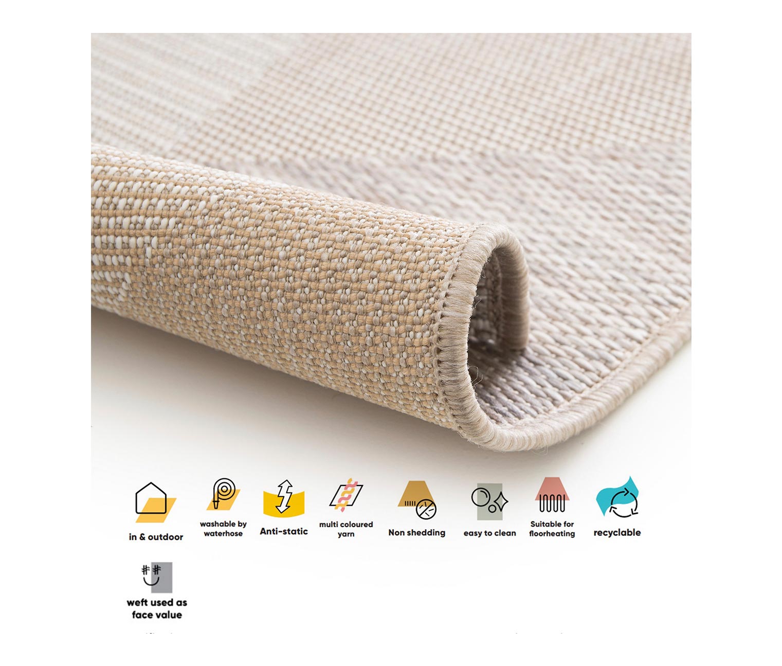 Thumbnail - Tchibo - Outdoor-Teppich »Sandstone Shapes« - beige