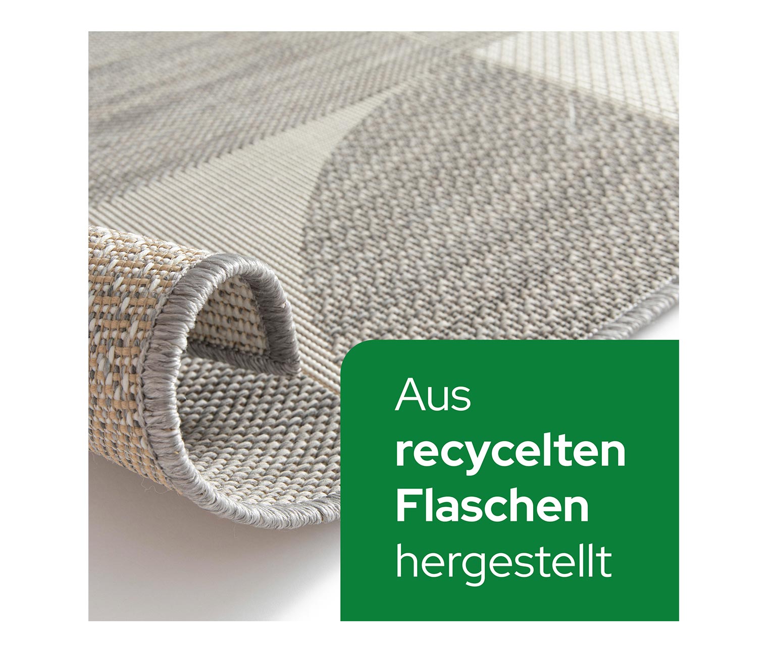 Thumbnail - Tchibo - Faltbarer Outdoor-Teppich im geometrischem Design - grau