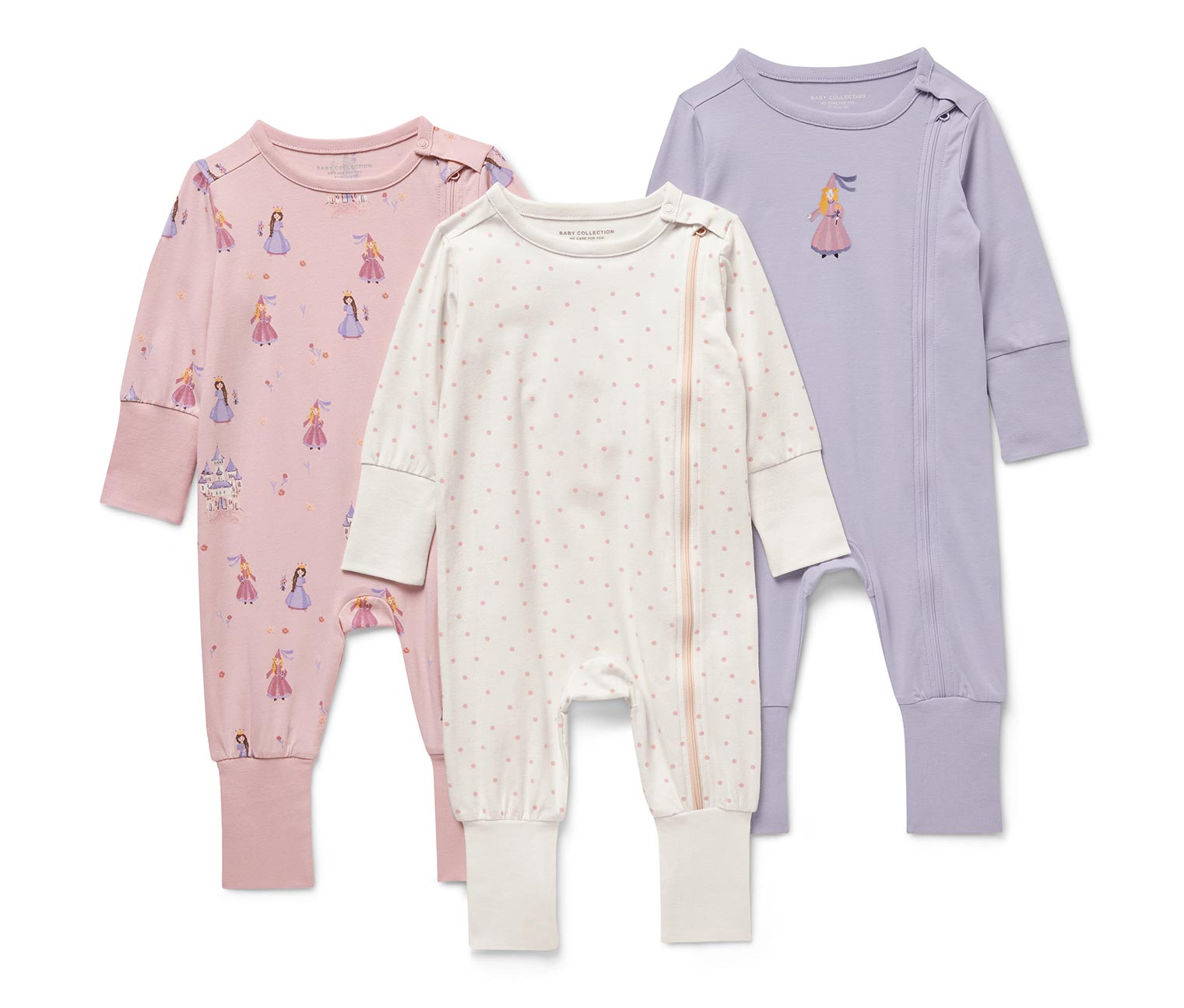 Thumbnail - Tchibo - 3 Baby-Pyjamas - Herren - Gr. 86/92 - creme/print