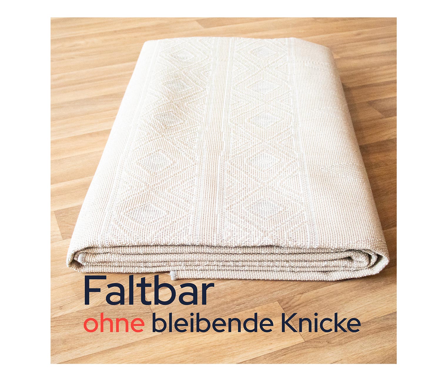 Thumbnail - Tchibo - Faltbarer Outdoor-Teppich »Diamond Rhythm« - braun
