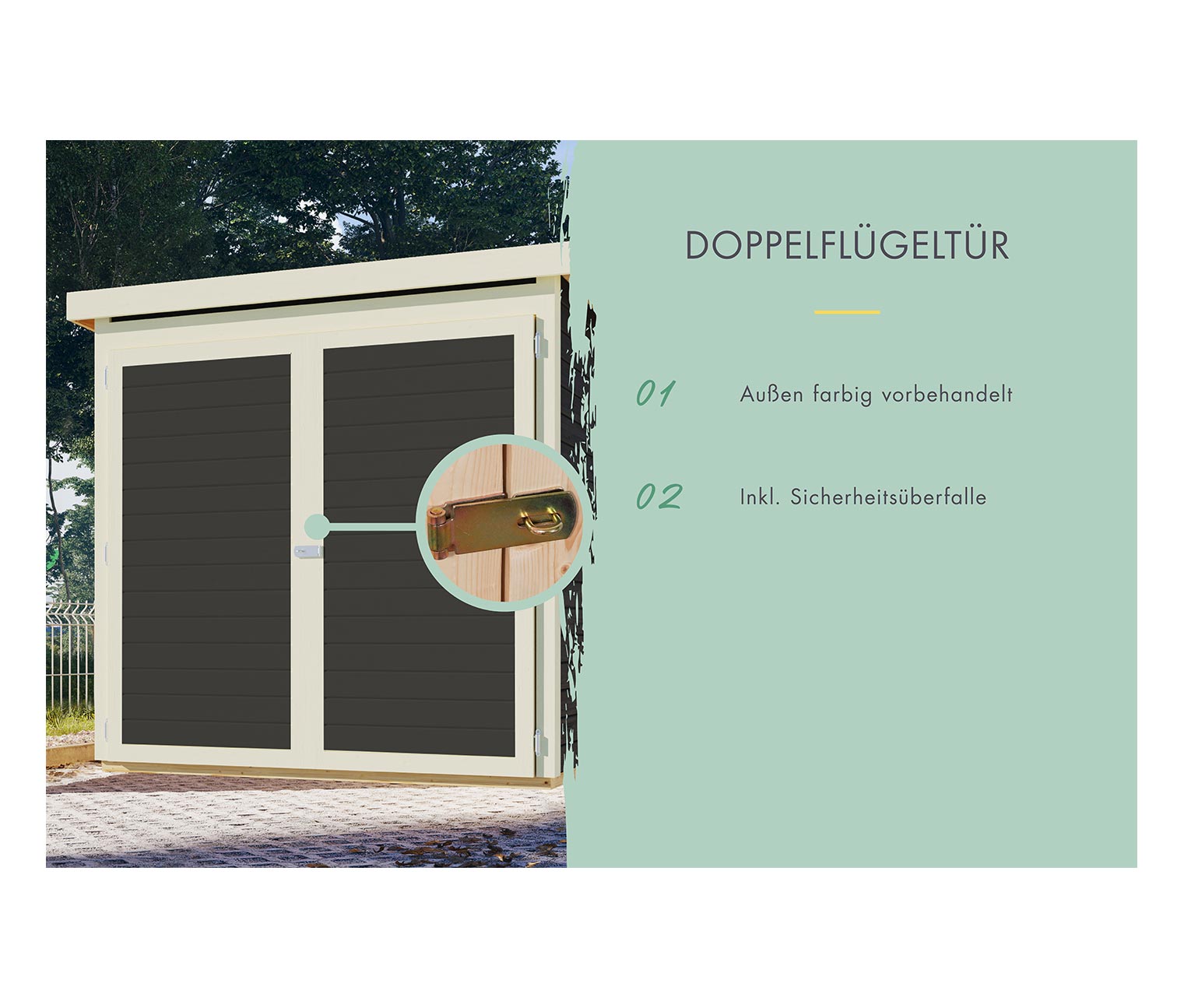 Thumbnail - Karibu Fahrradgarage für 3 Räde ohne Solarpaket - weiß